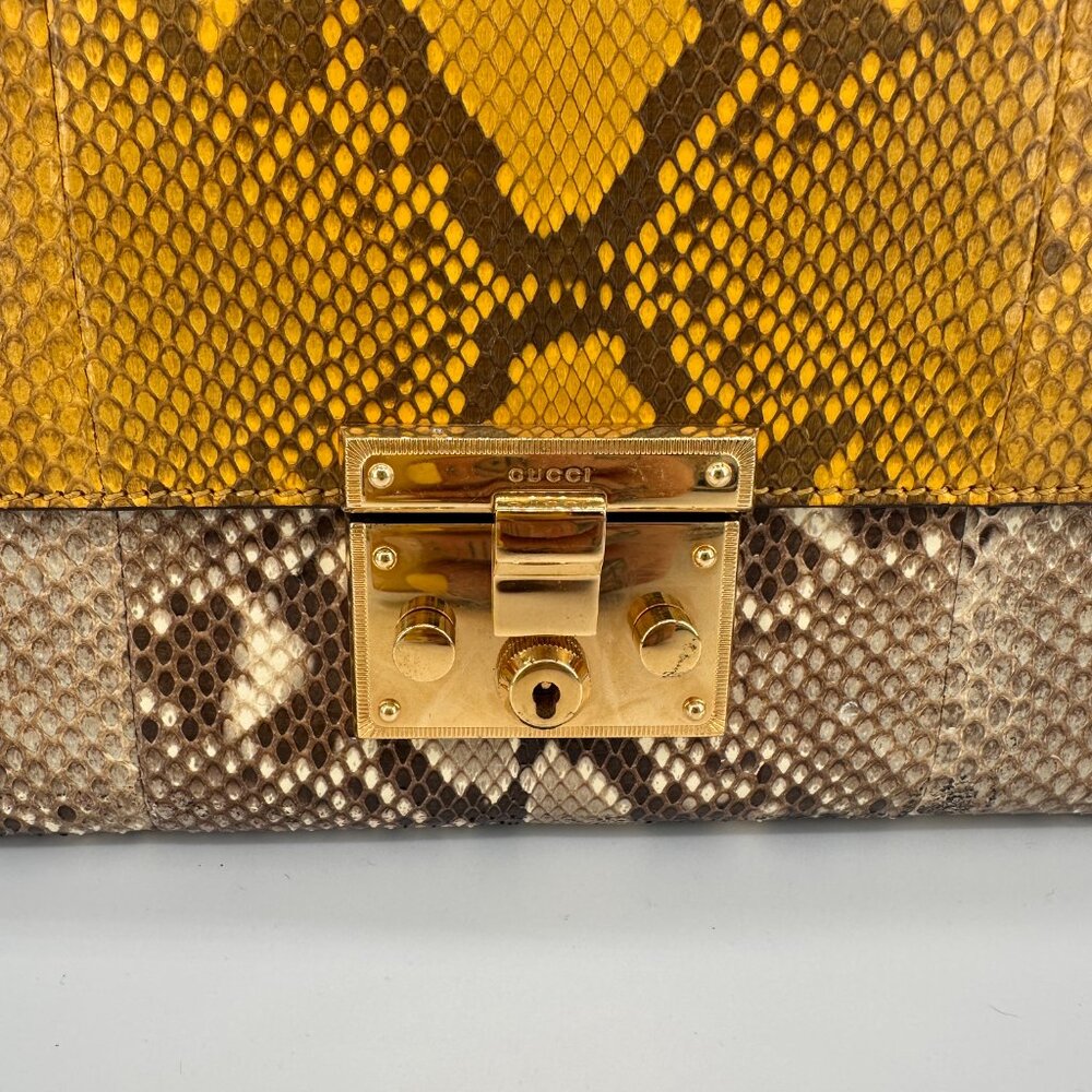 Gucci Python Medium Padlock Shoulder Bag - Picture 2 of 14
